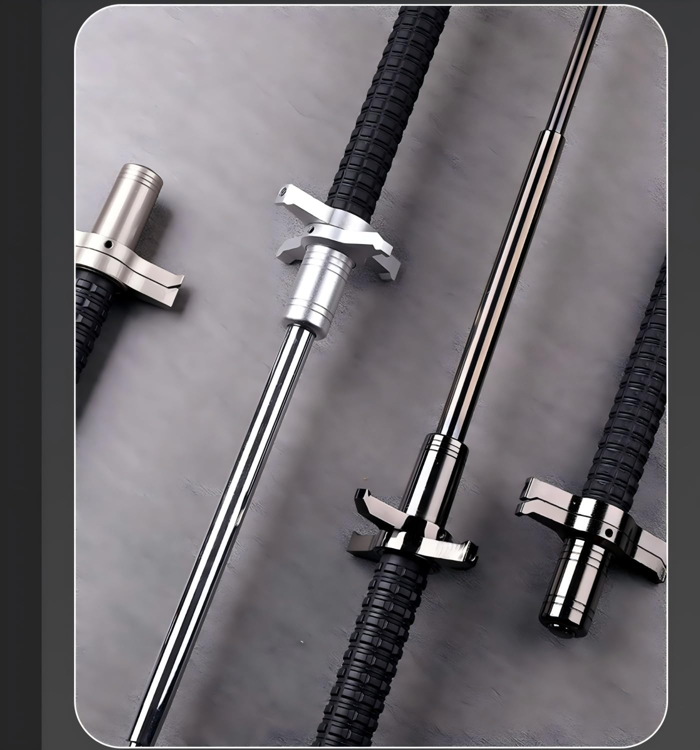 OUHINFU Collapsible Hiking Poles, Telescopic Trekking Pole, 32"/78Cm Extended Length, Anti-Slip Grip with Carry Bag, Ultralight for Hiking, Camping, Mountaining, Backpacking, Walking (Titanium Black) image number 4