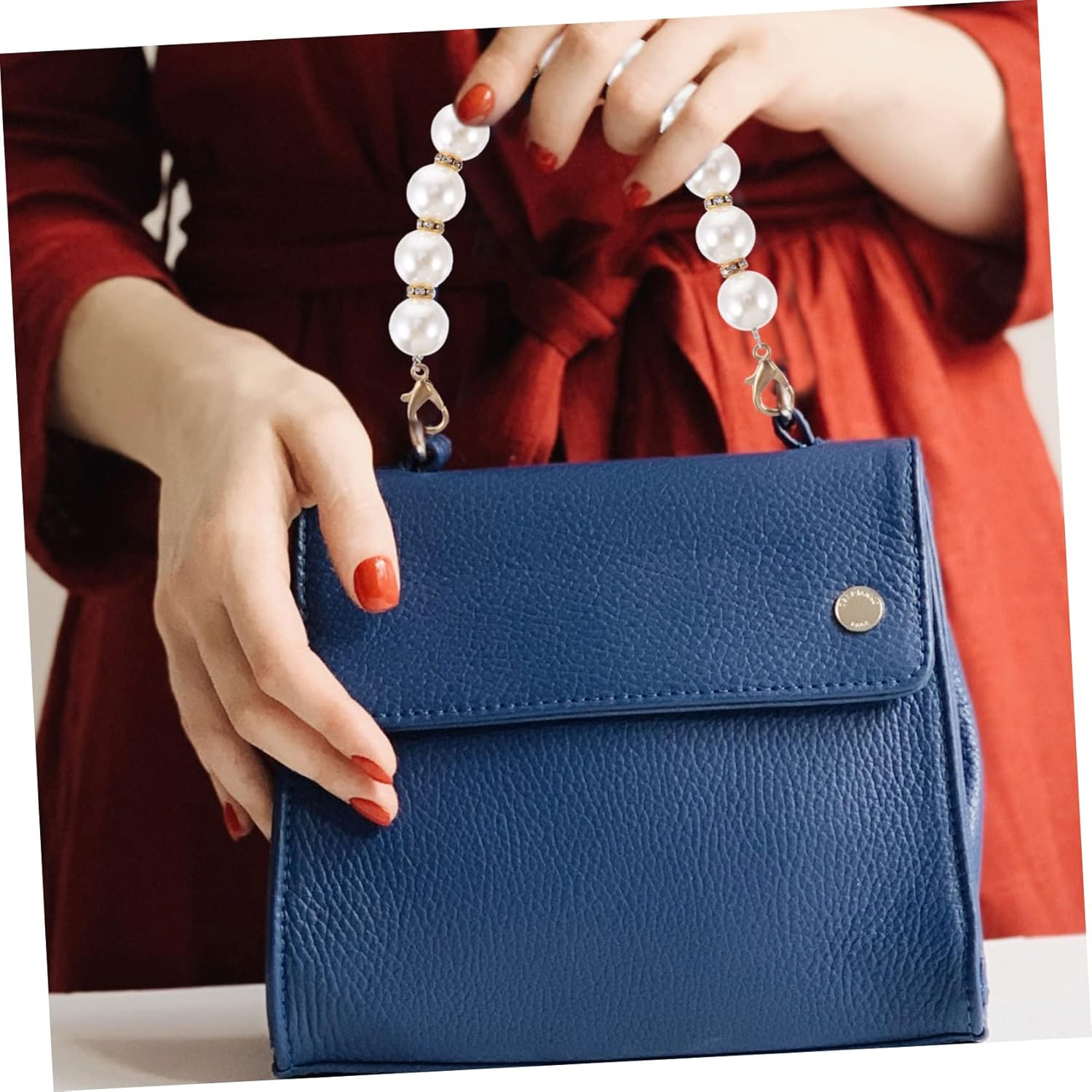 LALAFINA 3Pcs Pearl Handbag Chain Replacement Strap and Metal Buckle for Women Travel Accessories and Bag Decoration image number 3