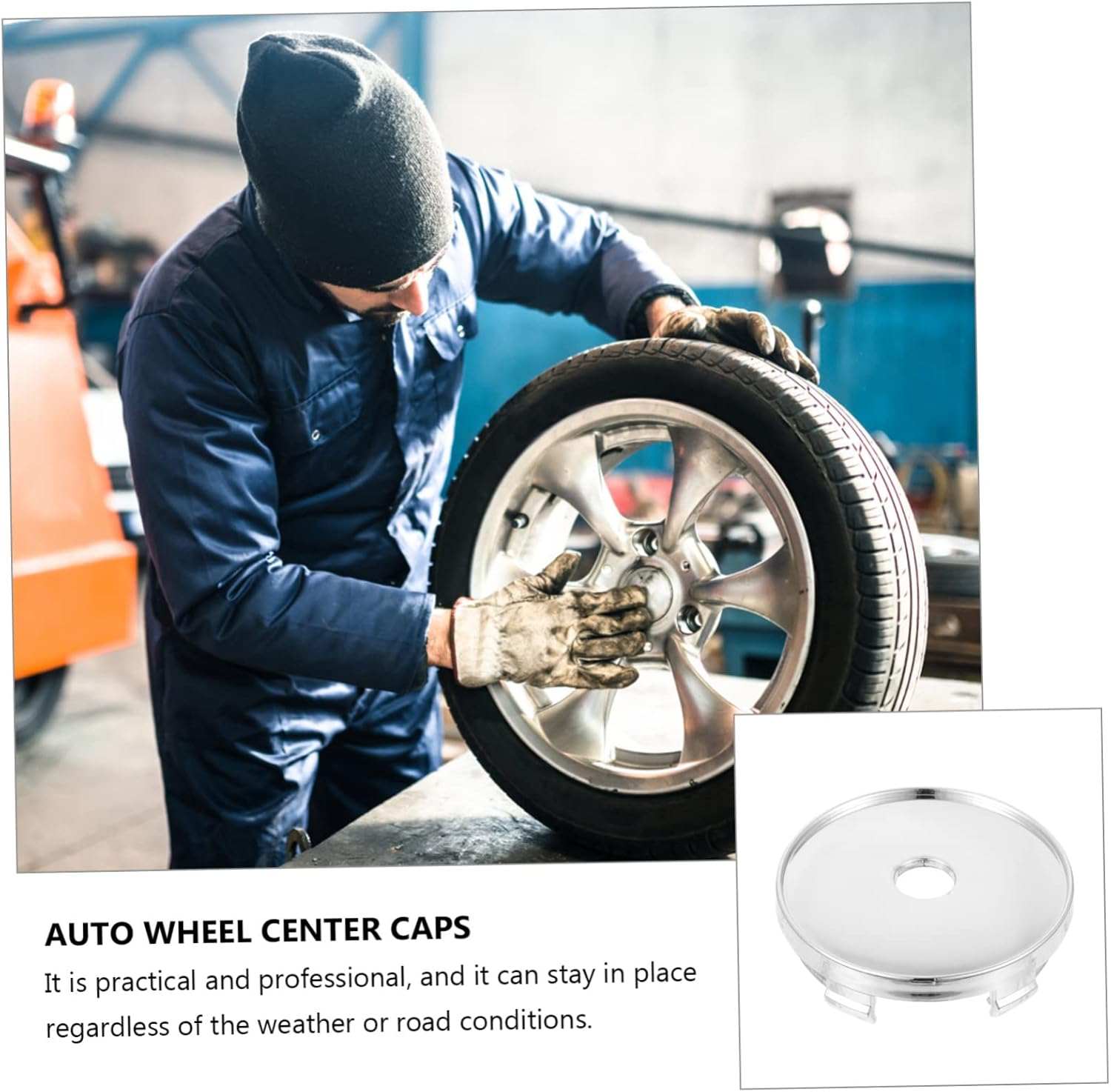 HEALEEP 4Pcs Tyre Caps Hub Center Cap Car Wheel Covers Stylish Hubcap Wheel Covers image number 3