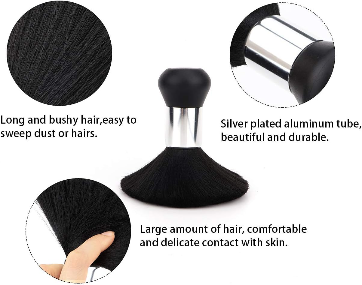 Fokmuaex Professional Salon Dust Brush for Hairdressers - Soft Nylon Bristle Brush for Neck Hair Removal, Nail & Beard Cleaning - Home Use Grooming Tool（1Pcs） image number 1