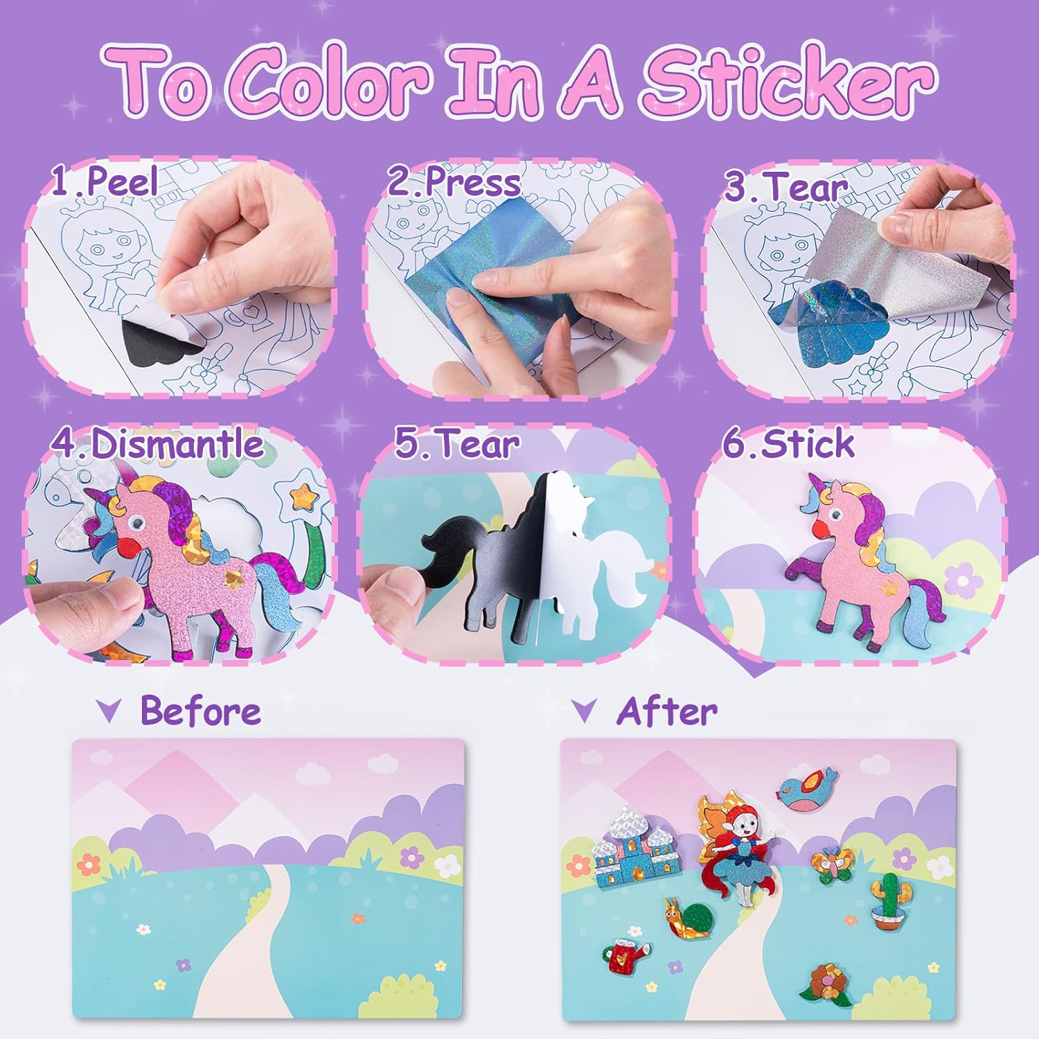 Foil Art Kit for Kids - DIY Creative Activity - DIY Arts and Crafts for Girls, Craft Kits & Supplies image number 5