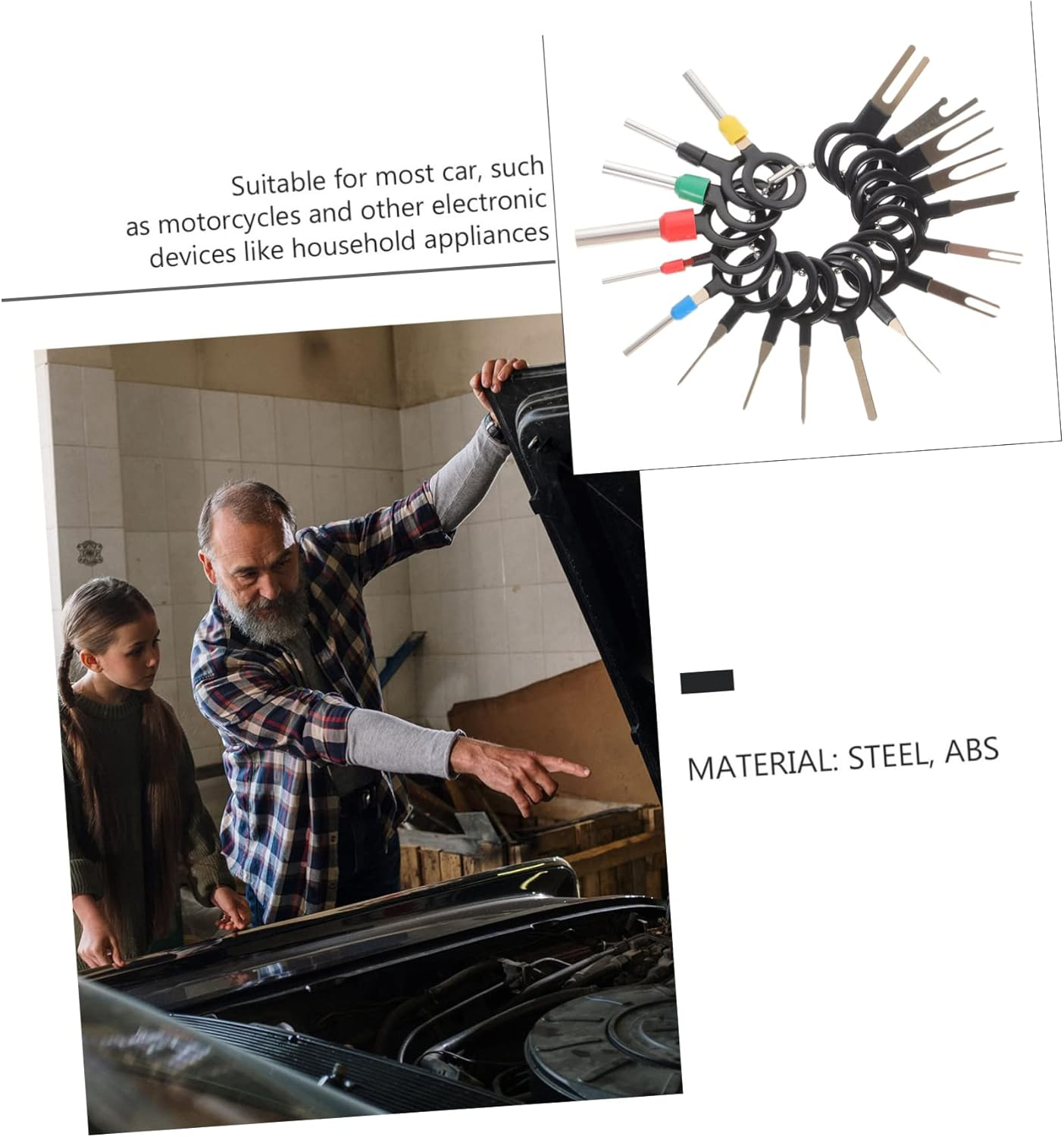 SOLUSTRE 146Pcs Terminal Tool Kit Push Pin Extractor for Automotive Door Hinge Repair Specialty Electrical Connector Pin Tool image number 1