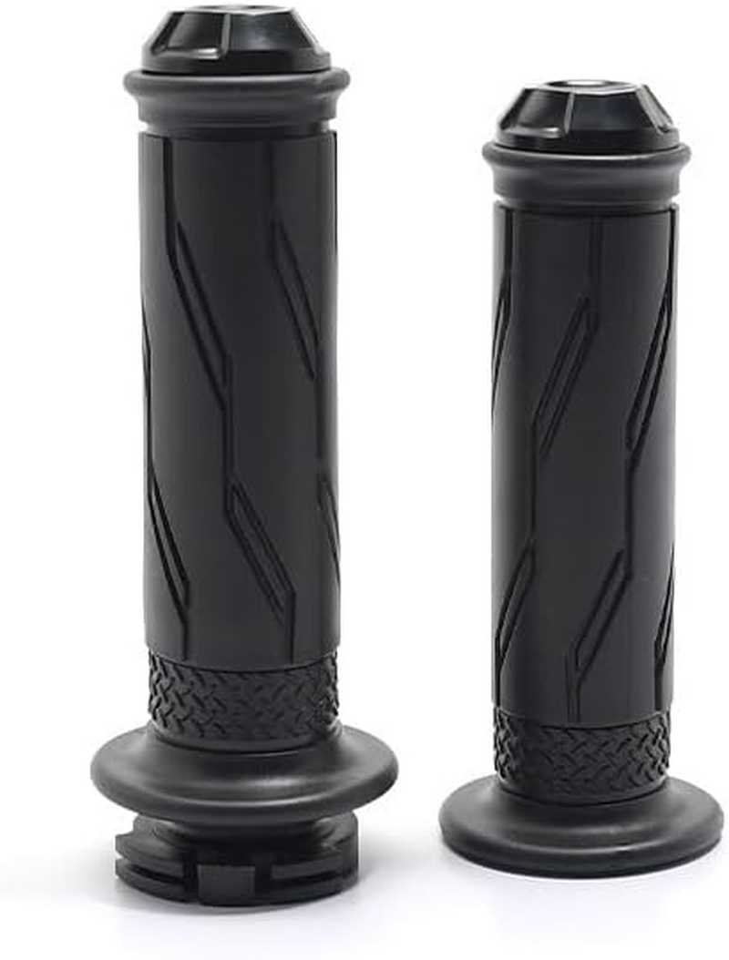 For Yamaha Grip Assembly，Rugged Grip Motorcycle Handlebar Grips - Premium Rubber, Non-Slip Design, Universal Fit for Yamaha FZ1/6/8/R1/R6/MT07/09 Black image number 5