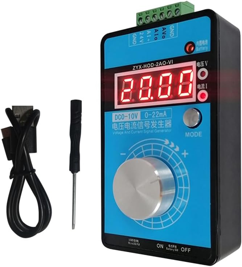 Aribrnten 0-5V-10V 0-20MA/4-20MA Signal Generator Adjustable Current Voltage Analog Signal Sources Output 24V(With Battery) image number 5