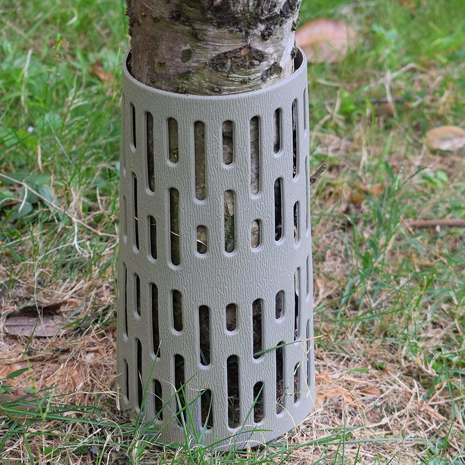 10 PCS PVC Tree Trunk Protector,Resizable New Tree Protection Fence Sapling Guard Wrap Tubes Tree Guard Bark Plant Protectors | Protects against Sun Scald,Squirrel,Mowers,Trimmers,Animals (10 PCS) image number 4