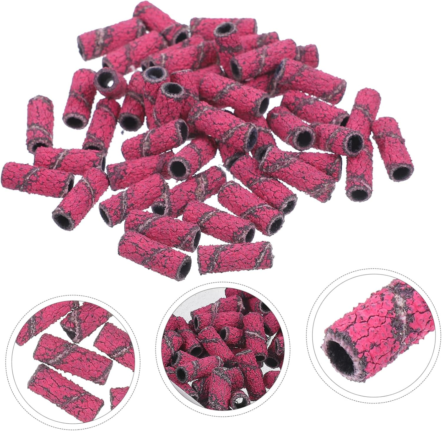 MUSISALY 50Pcs Mini Nail Sanding Bands for Nail Drill Compact Material for Manicure