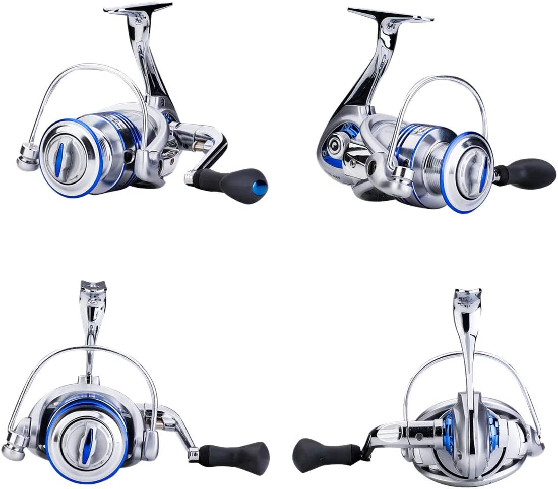 Diwa Spinning Fishing Reels for Saltwater Freshwater 3000 4000 5000 6000 7000 Spools Ultra Smooth Ultralight Powerful Trout Bass Carp Gear Stainless Ball Bearings Metal Body Ice Fishing Reels image number 5
