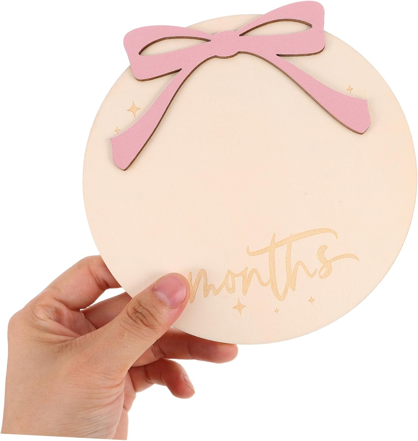 Hohopeti Newborn Calendar Monthly Milestone Wooden Discs for Photoshoots Growth Documentation Boy Girl Milestone Signs image number 1