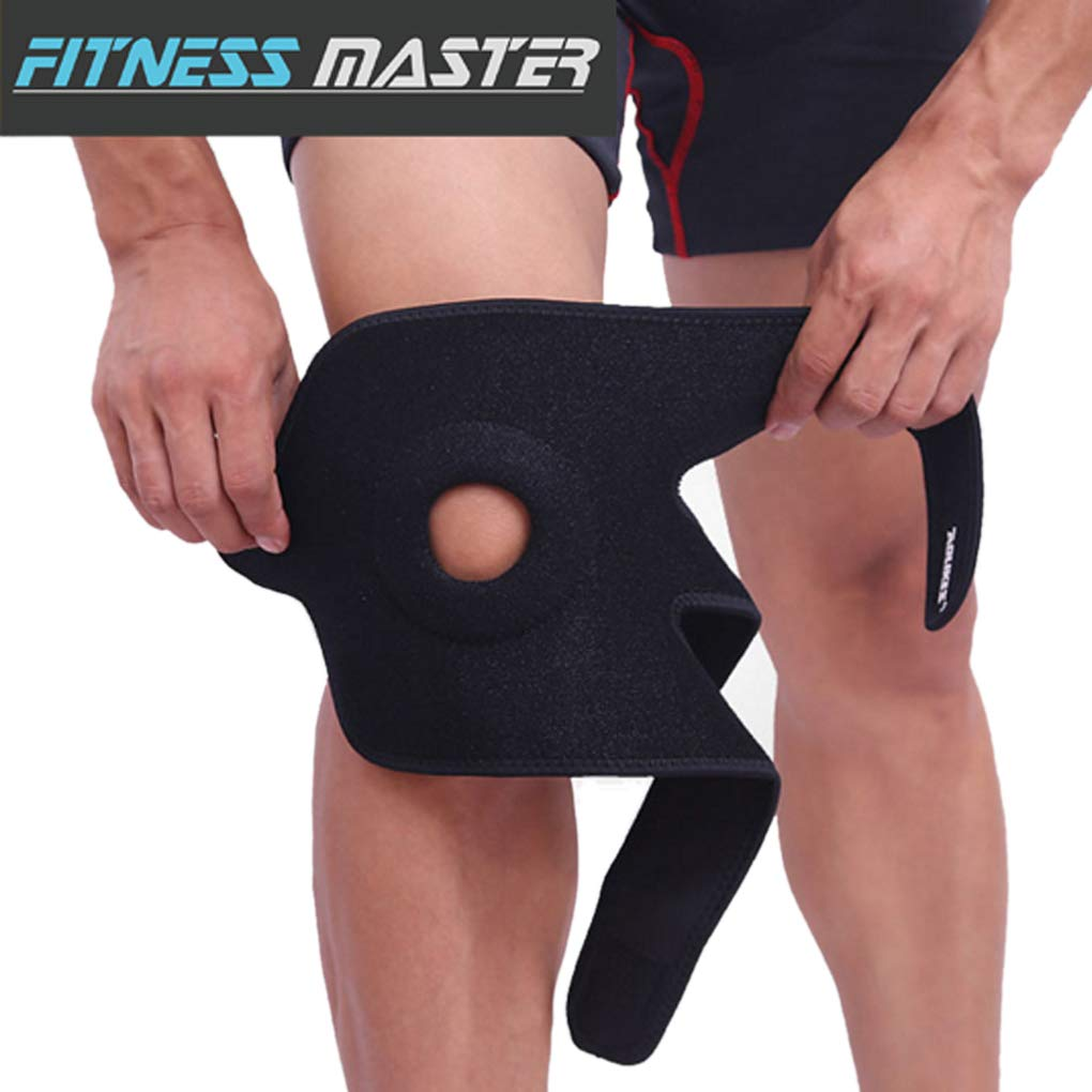 Sport Adjustable Knee Support Brace Protector Strap Compression Sleeve Gym Pad image number 3