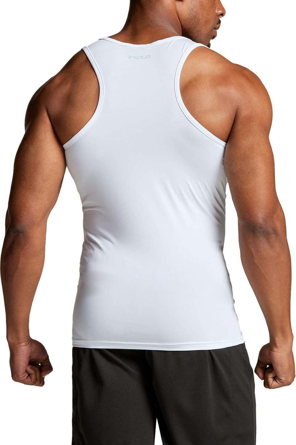 TSLA Men'S Athletic Compression Sleeveless Tank Top, Cool Dry Sports Running Basketball Workout Base Layer MUN24-WHZ Small image number 3