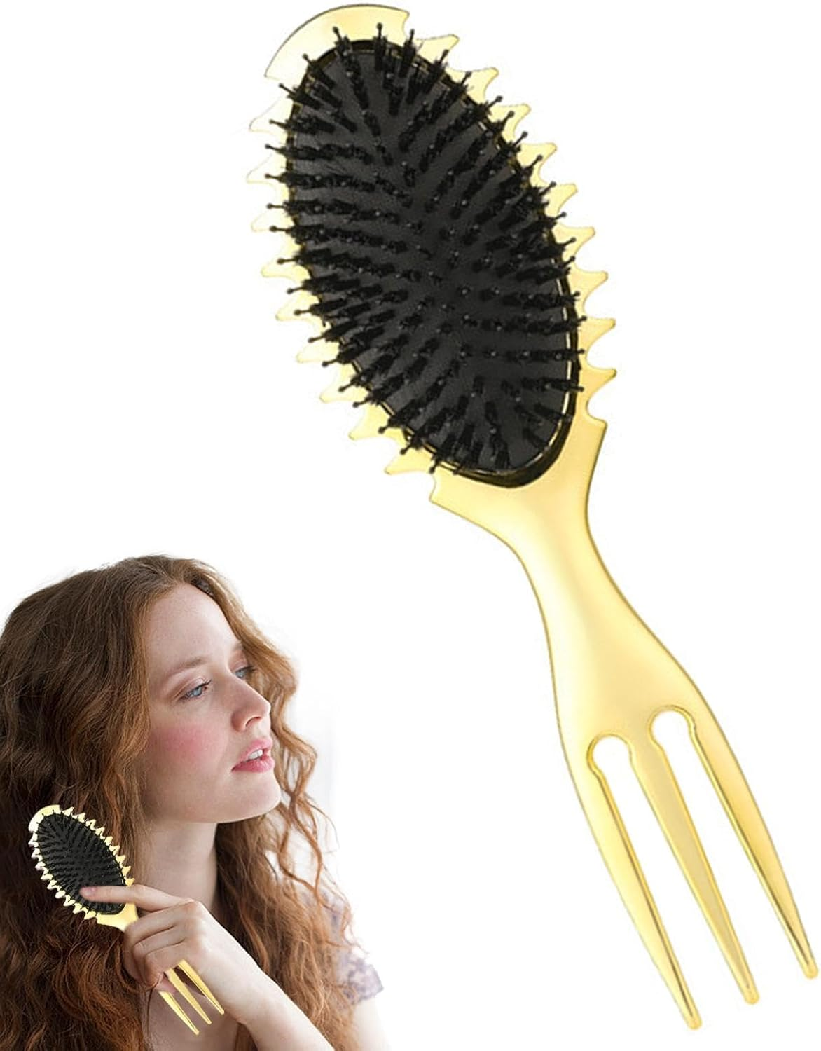 Curl Hair Brush | Special Shapes Hair Brush | Defining Brush Comfortable Handle Hair Combs for All Hair Types Birthday Christmas New Year