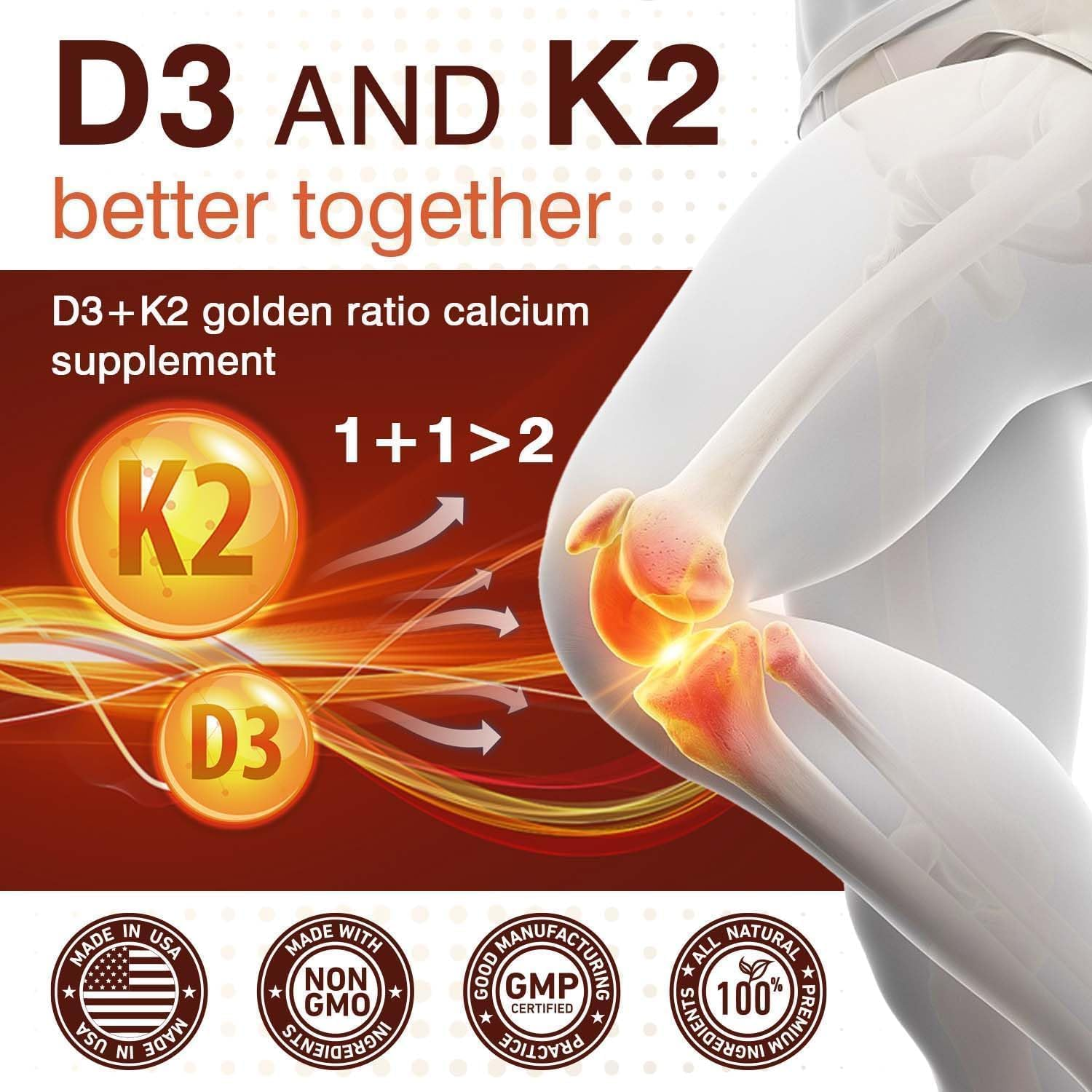 Vitamin D3 K2 with Coconut Oil (300 Softgels) | 10,000 IU D3 + 200 Mcg K2 (MK-7) | Non-Gmo, Soy-Free, Easy to Swallow image number 5