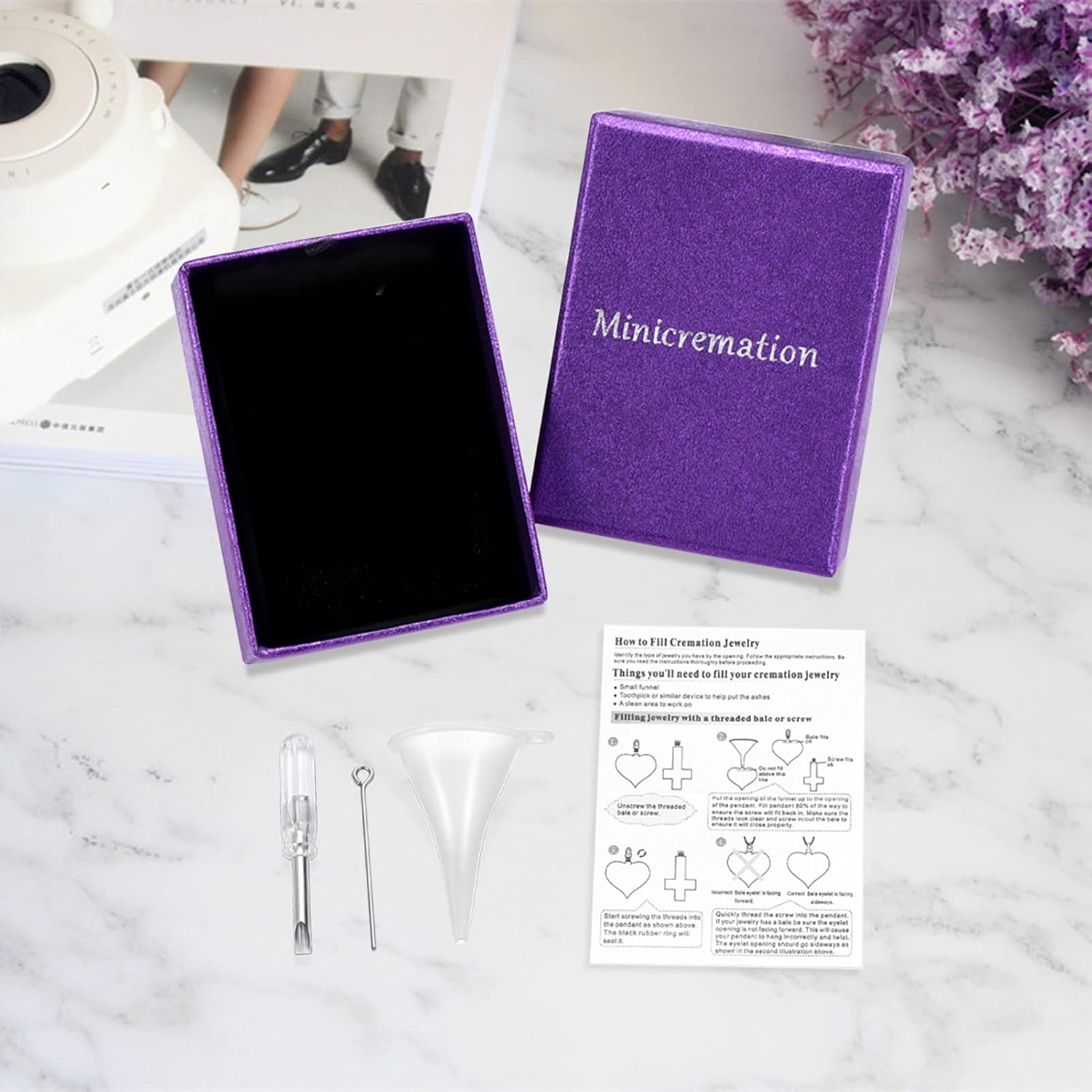 Minicremation 3PCS Pet Cremation Jewelry Paw Print Urn Necklace for Ashes for Dog'S Cat'S Keepsake Urn Pendant with Filling Kit image number 3