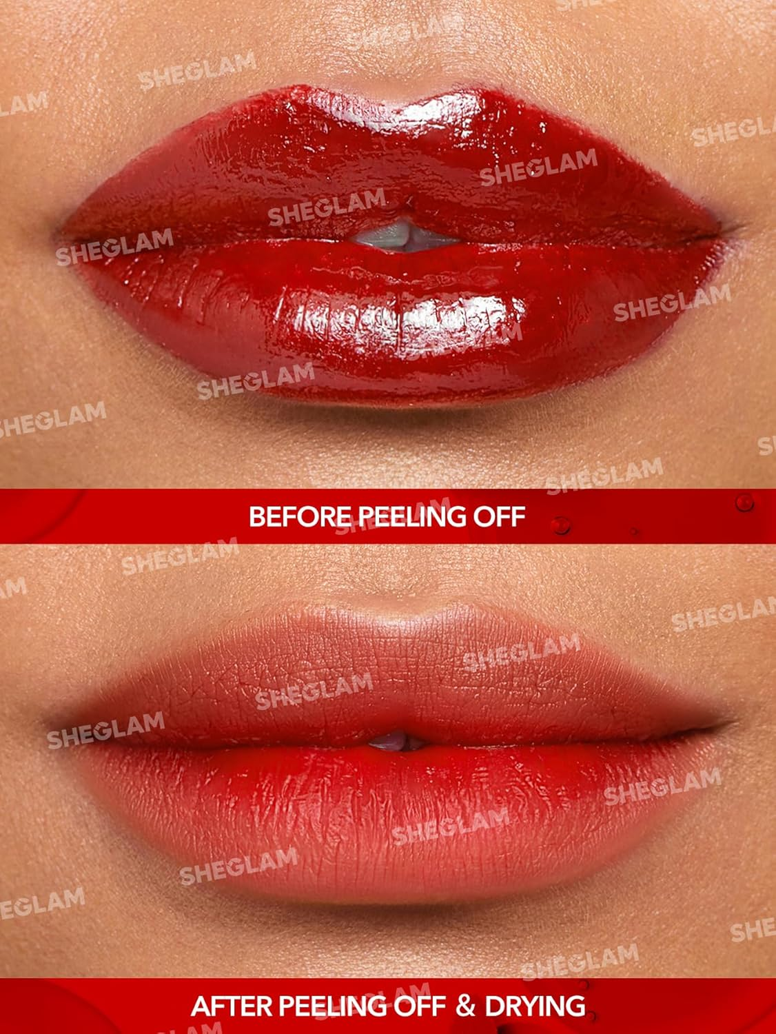 SHEGLAM Peel Talk Lip Tint Transfer-Proof, Highly Pigmented Color Peel off Lip Stain Liner-Samesies image number 5