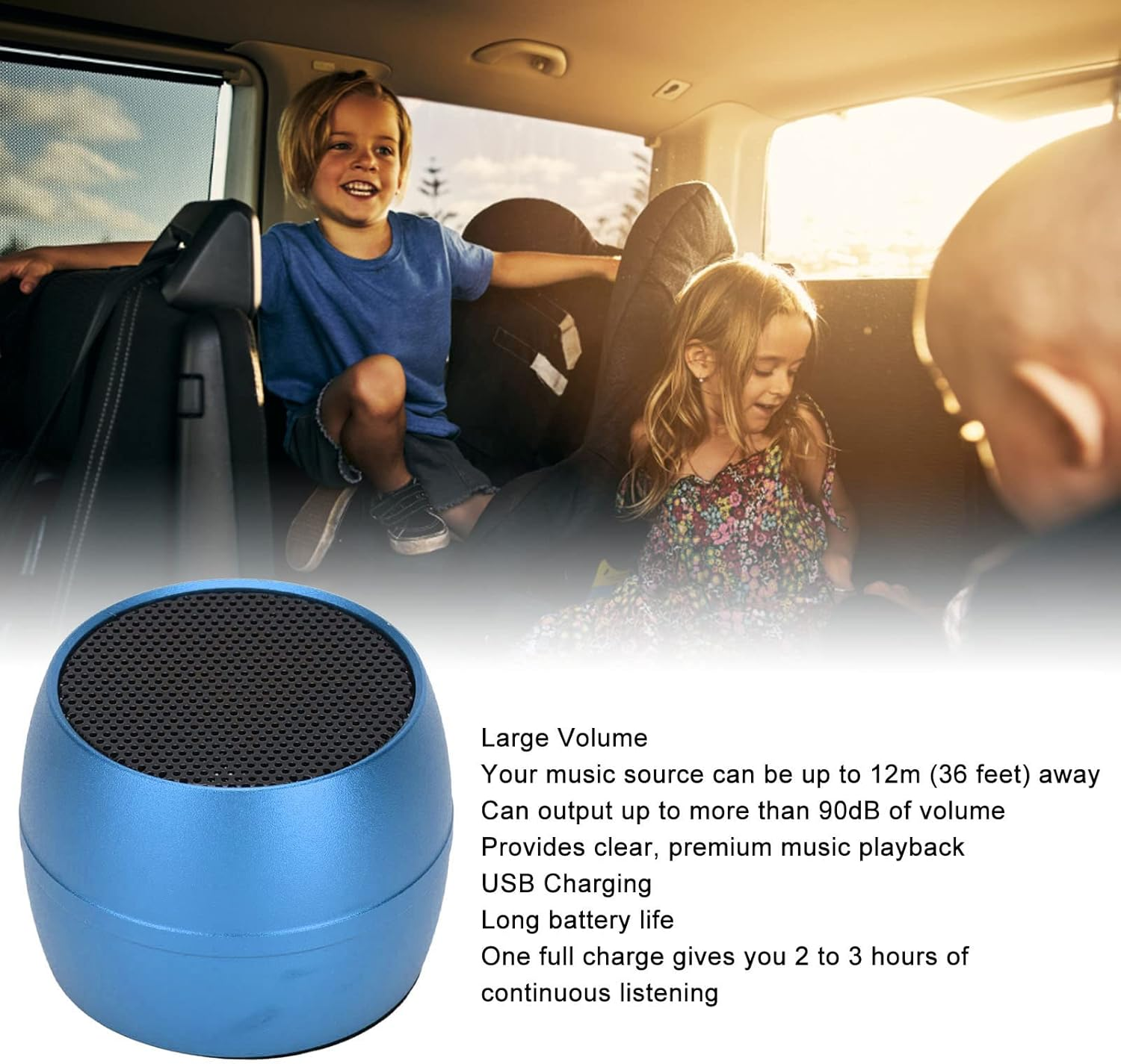 MENDUNER Small Bluetooth Speaker, Wireless Speakers, Small Size Large Volume, IP67 Waterproof, Perfectmini Speaker for Shower, Room, Bike, Car, Men, Women (Blue) - Red image number 7