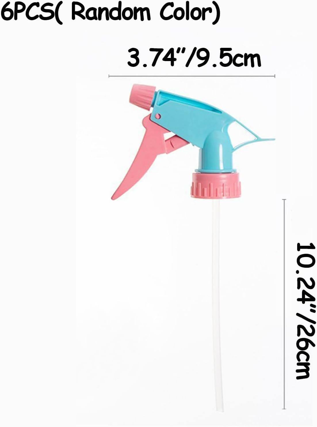 Yeanifeana 6PCS Spray Bottle Nozzle, Leak Proof Plastic Spray Trigger Replacement for Cleaning Bottles, Random Color, Durable Mist Sprayer Accessories image number 2