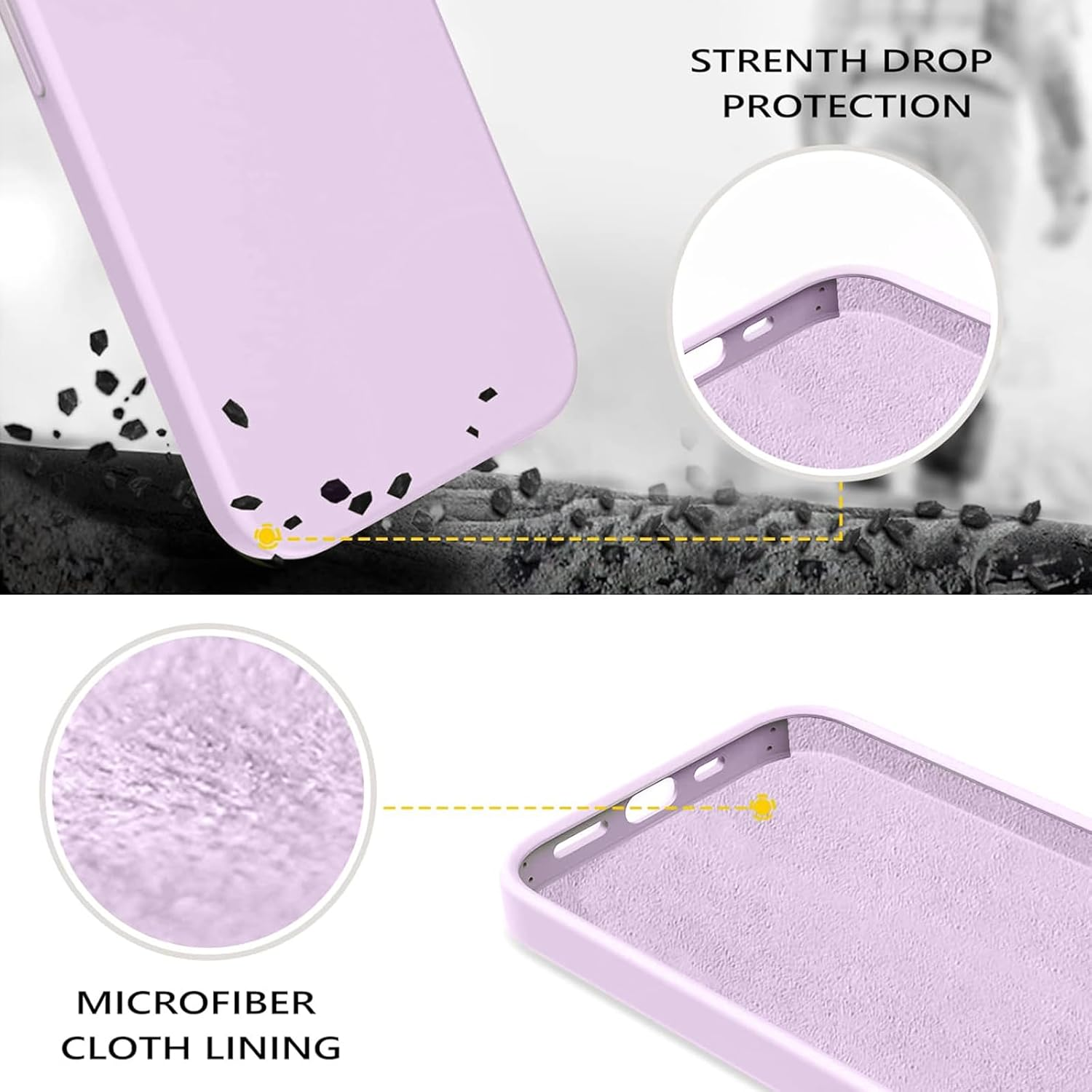 Ultiunison Phone Case for Huawei P30, Soft Slim Design, Shockproof Cover with Microfiber Lining (Purple, for Huawei P30, 6.1") image number 2