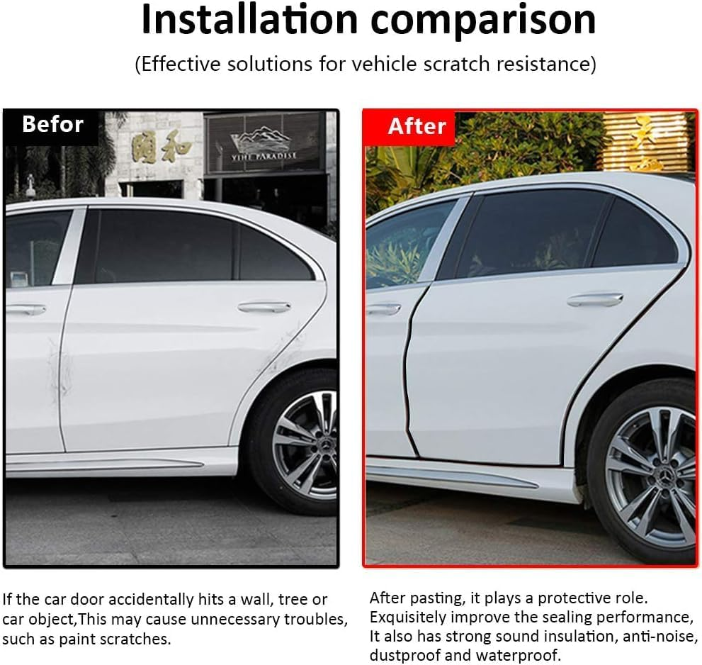 Car Weather Stripping Trim Seal Strip with Side Bulb for Cars, Boats, Trucks, Rvs and Home Applications - PVC Bulb Trim with EPDM Rubber Seal (6M/20Ft) image number 2