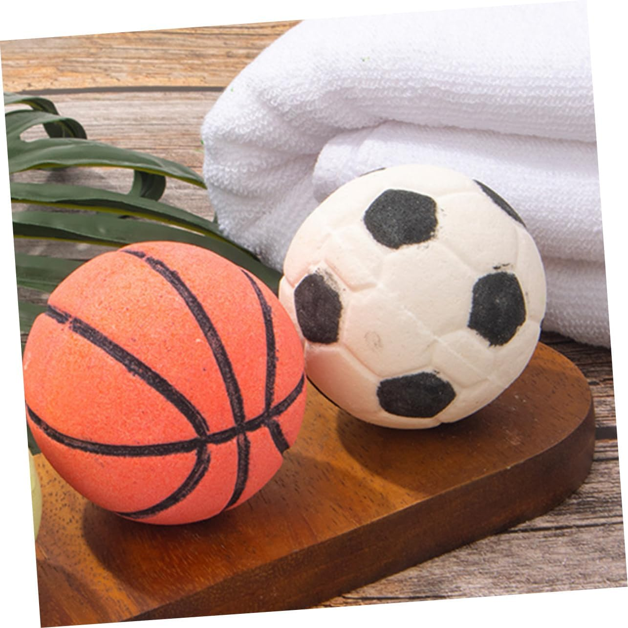 Anneome 2Pcs Football Shape Bath Salt Bomb Rich Foaming Aroma Bathing Salt Bomb for Boys and Girls image number 3