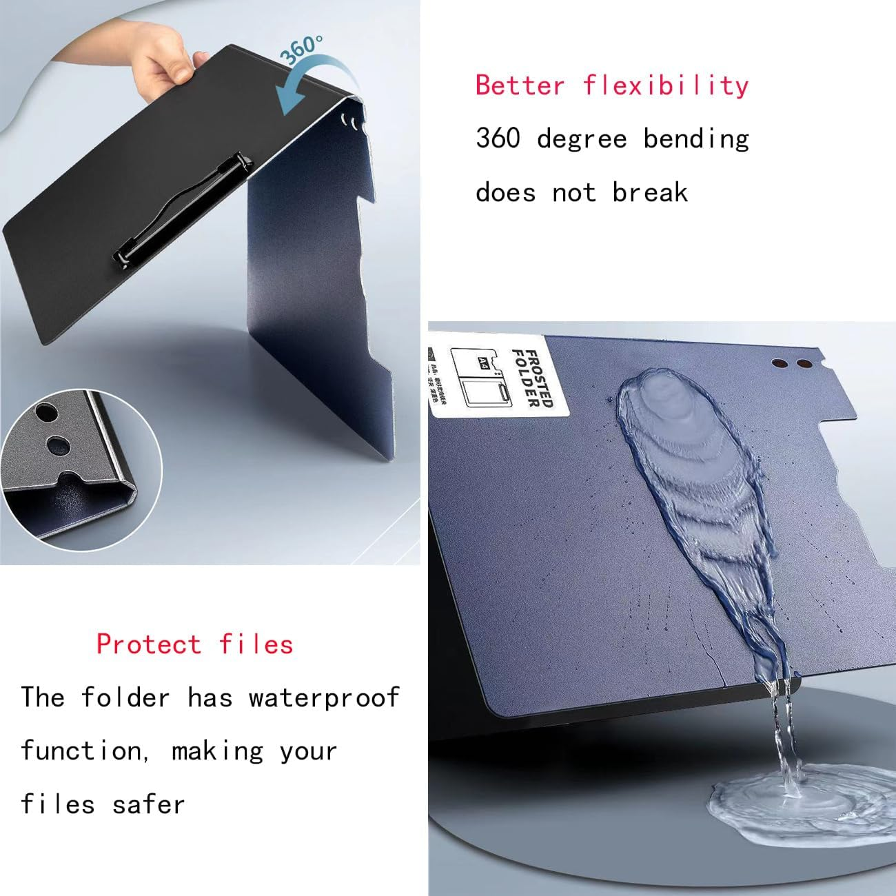 A4 Foldover Clipboard Folder, 4 Pcs File Folder with Cover for Document Management in Business, Office, School, Hospital image number 1