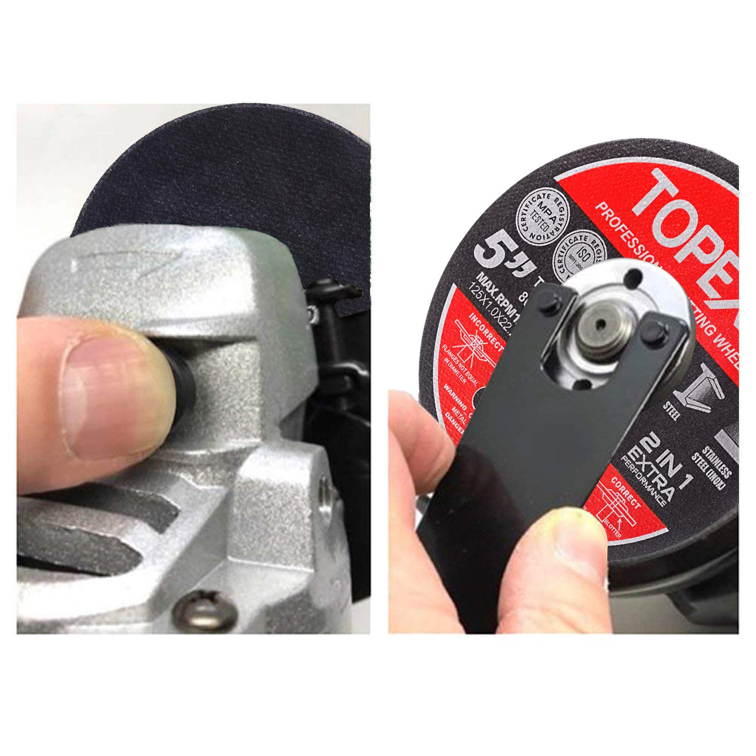 TOPEX 50-Piece 125Mm 5" Professional Cutting Wheels Discs 2 in 1 Steel INOX Ultra Thin image number 3