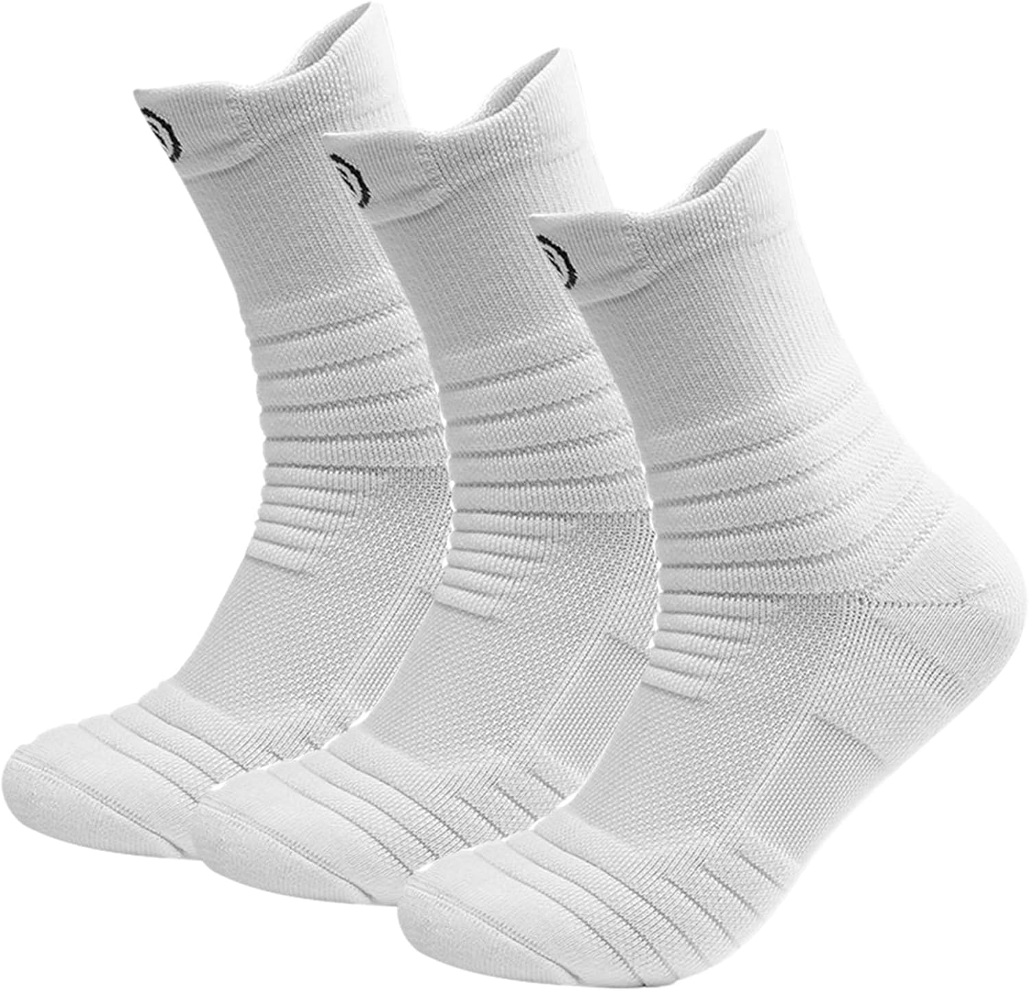 3 Pairs Compression Socks for Men Women, Breathable Thickened Socks anti Blister Sports Socks Comfortable Soccer Socks Cushioned Socks for Football Basketball Hiking Running