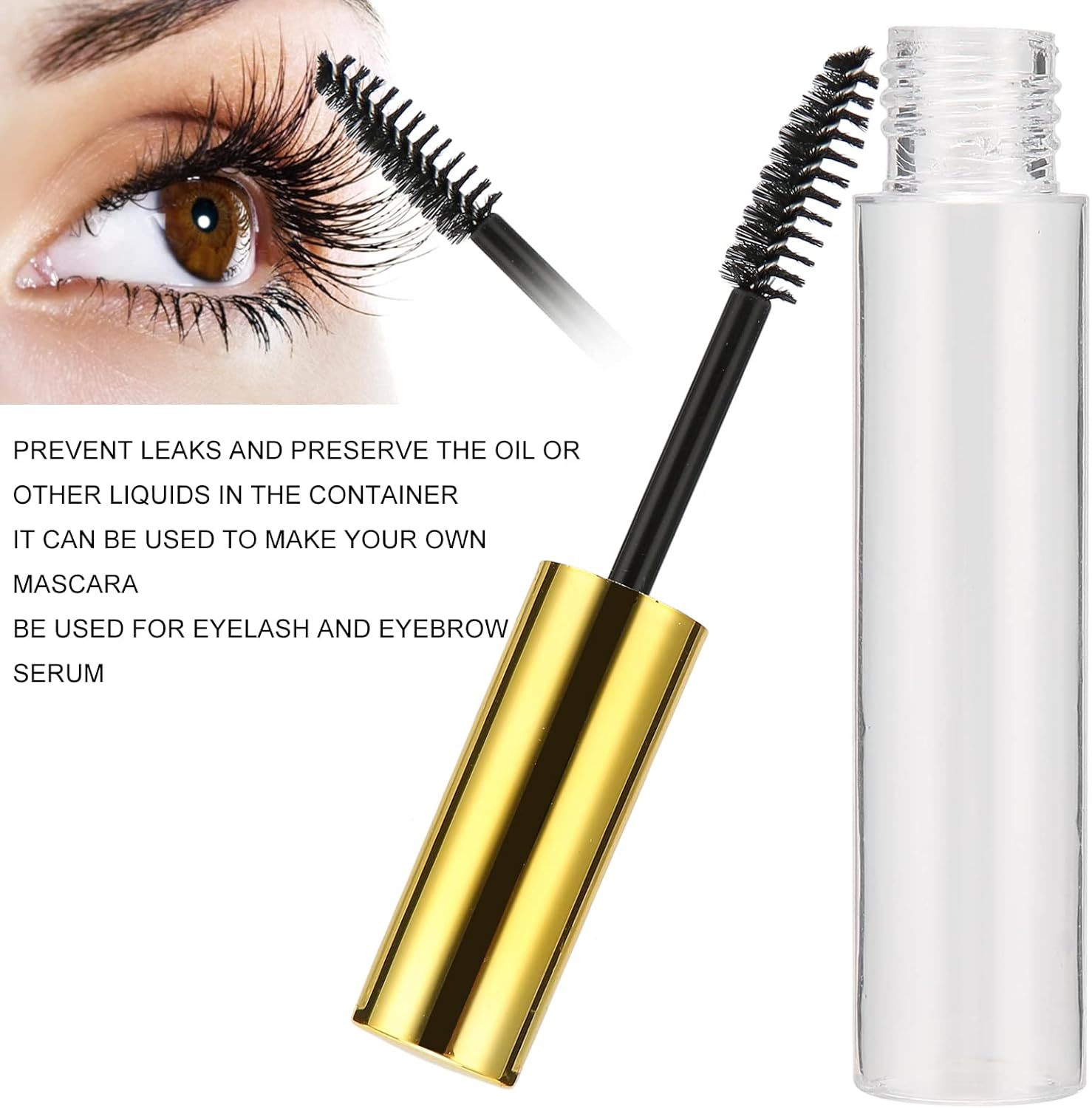 Mascara Wand, Eyelash Cream Container Bottle Empty Mascara Tube Empty Mascara Tubes Mascara Tubes DIY Mascara Container for Makeup image number 5