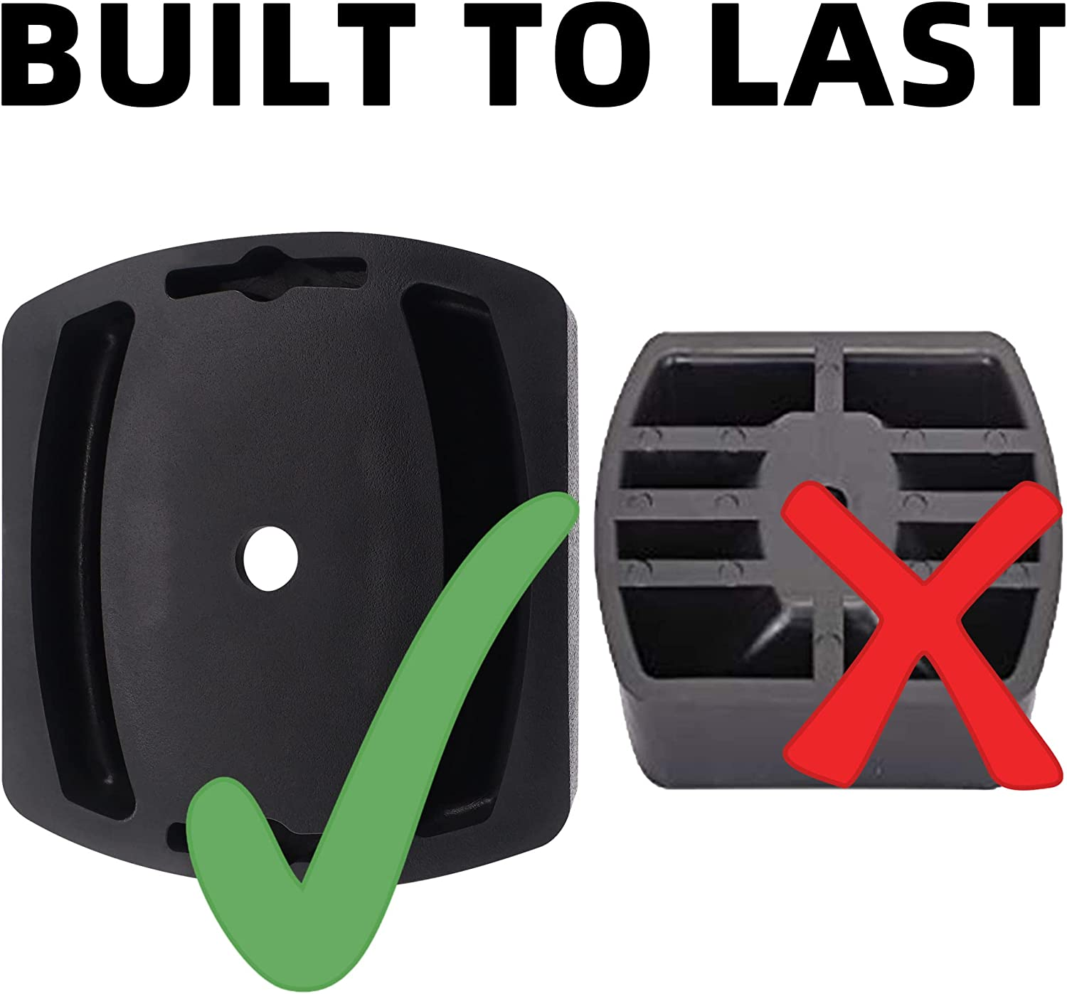 Isaddle Dual Trailer Swirl Jack Caster Wheel Dock - Heavy Duty Reinforced Rubber Travel Trailer Tongue Jack Double Wheel Chock Stabilizer for Boat RV Hitch Camper Tent Caravans Wheel Stopper image number 4