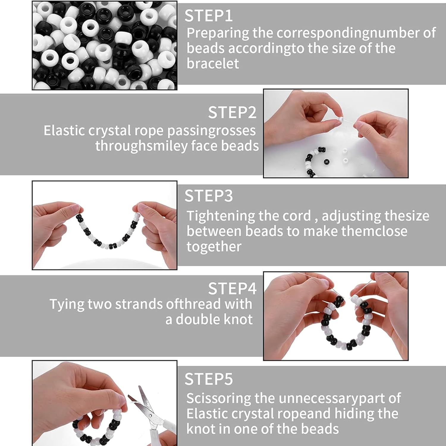 1200Pcs Pony Beads Bulk,9Mm Plastic Beads Jewellery Making Supplies,4 Styles Neutral Pony Beads for Bracelet Making Kit,Hair Beads for Braids,For Jewellery Making DIY Crafts