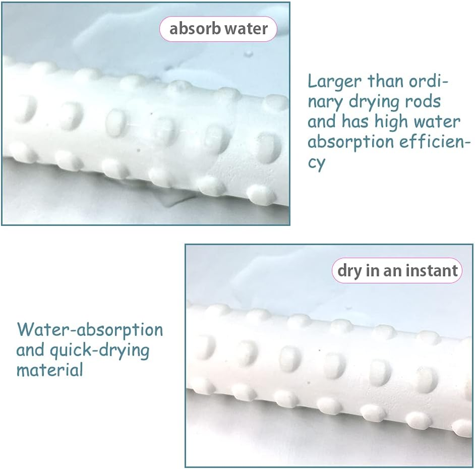 Drying Rod Stick Drying Stick with Clean Brush Diatomite Water-Absorption Stick【Quick Drying/Reusable/Preventing Moisture and Mold】 2-Piece Set image number 4