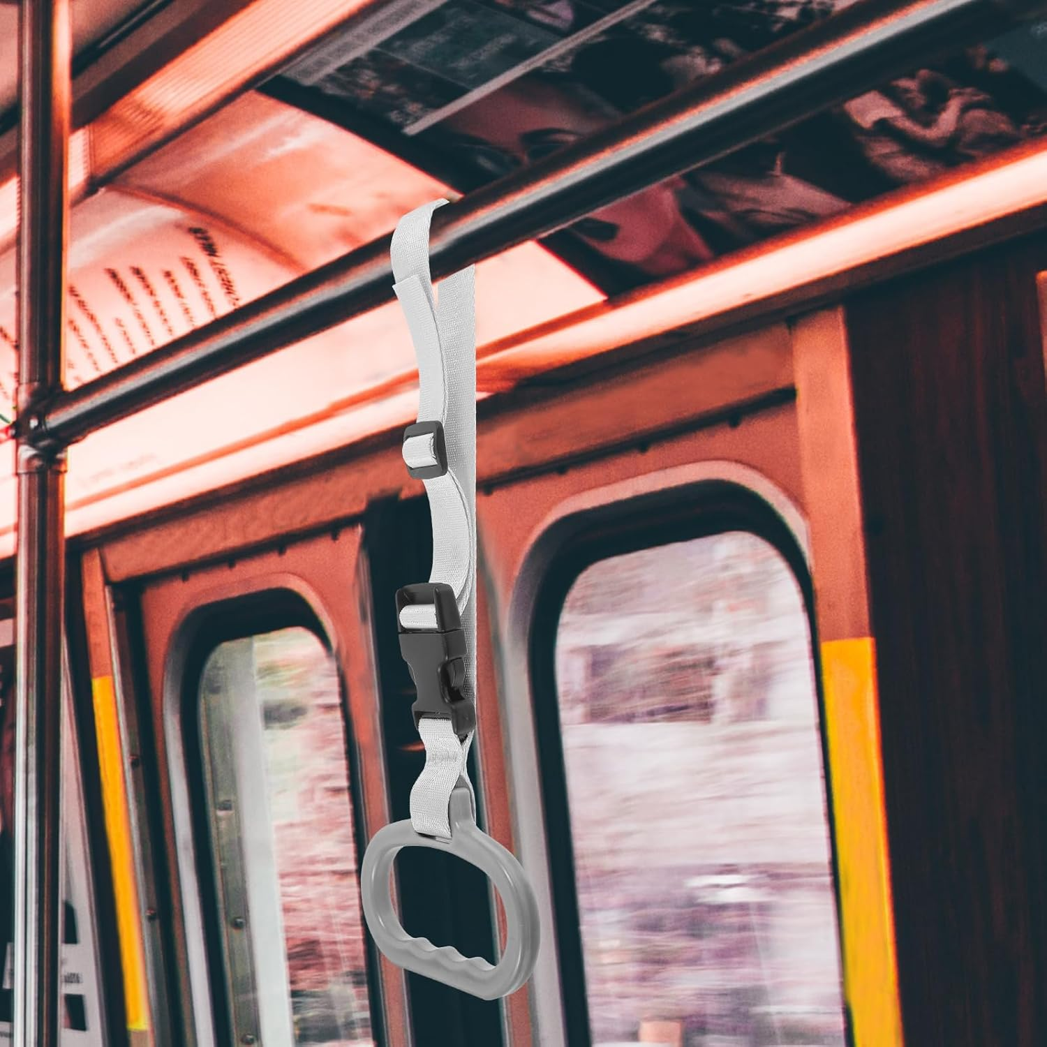 TOVINANNA Automotive Standing Aid, Adjustable Mobility Safety Grab Handle, Portable Vehicle Support Strap Nylon Car Assist Device Grip Handle for Elderly, image number 1