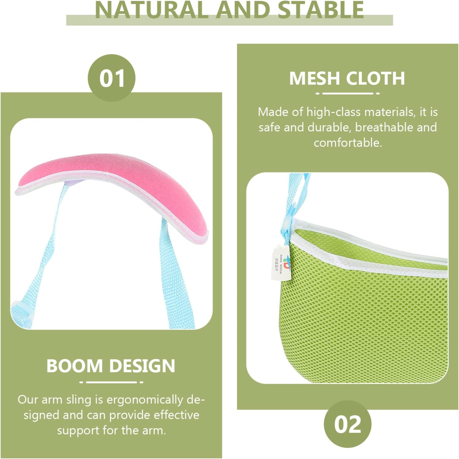 Healeved Breathable Arm Sling for Boys and Girls Forearm Support Brace for Fractured Arms Lightweight and Comfortable Design Suitable for Shoulder Injuries Random Shoulder Pad image number 1