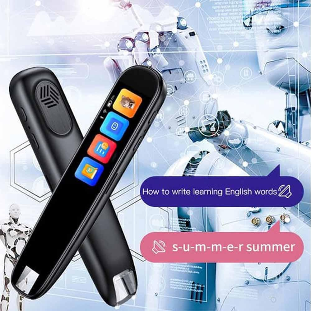 Smart Scan Translation Pen - Text Reading and Scan Reader Device, 110+ Languages Translator for Meetings, Travel, Learning (Pink) - Black image number 6