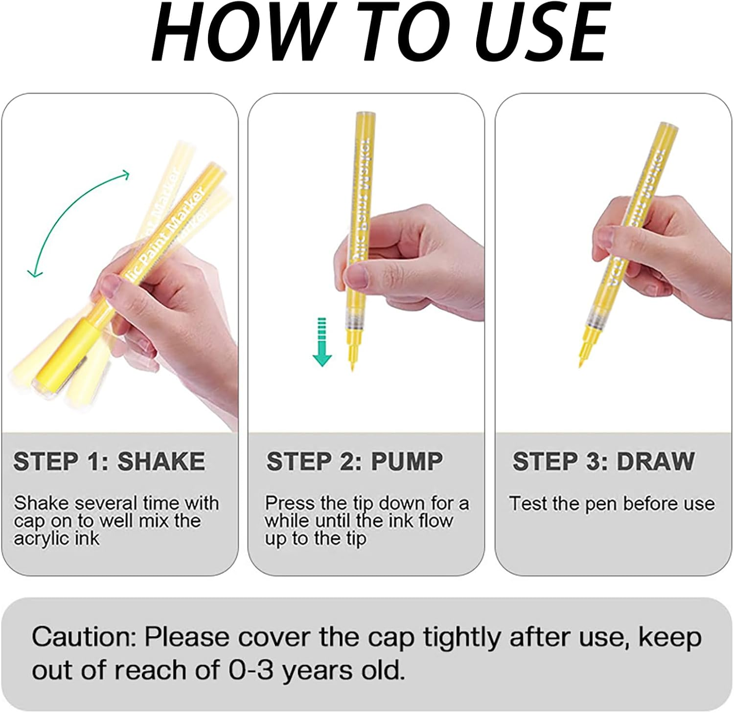 3PCS Fast Drying Fine Tip Nail Art Pens - White Nail Polish French Tip for DIY Decoration, Fine Point Manicure Pens, Quick Dry Formula for Dot & Line, Manicure Stamping Tools (White Black) image number 1