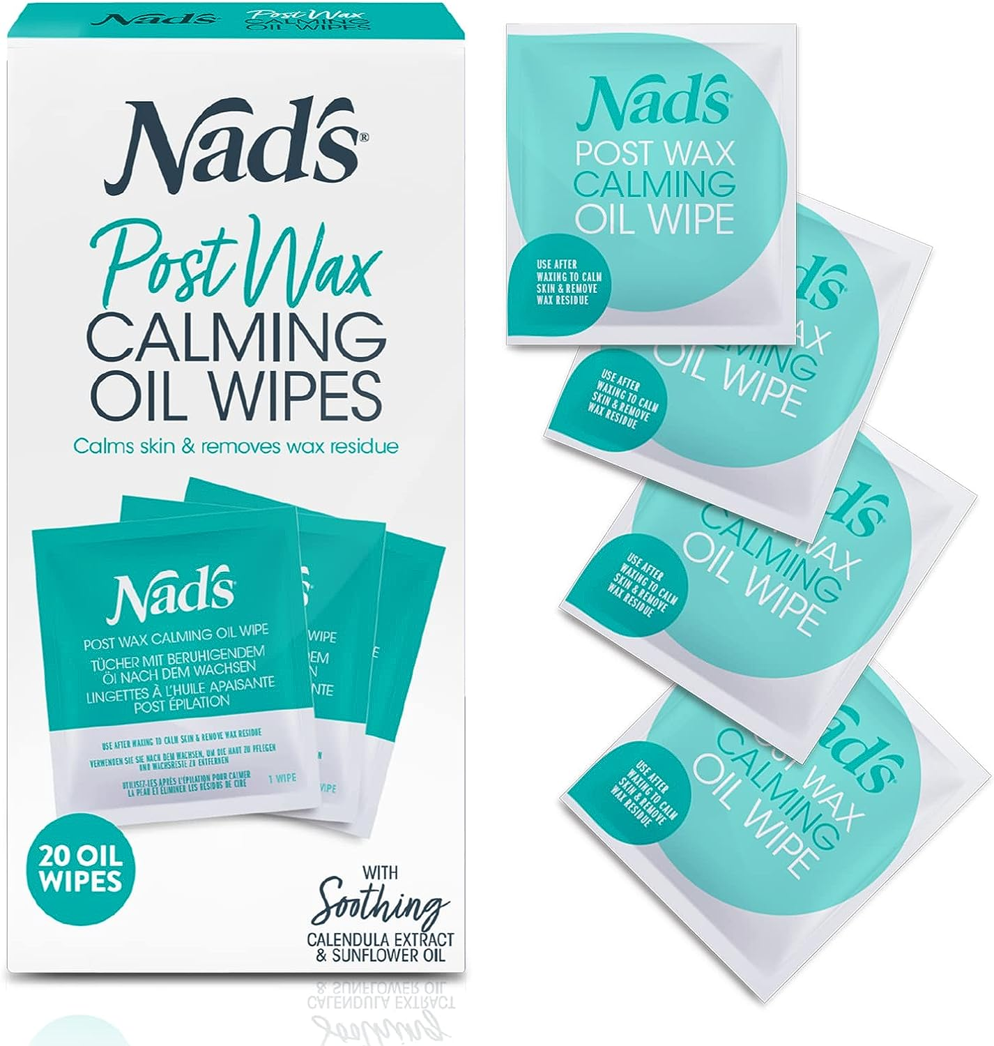Nad&rsquo;S Post Wax Calming Oil Wipes - Refill Pack with 20Pc
