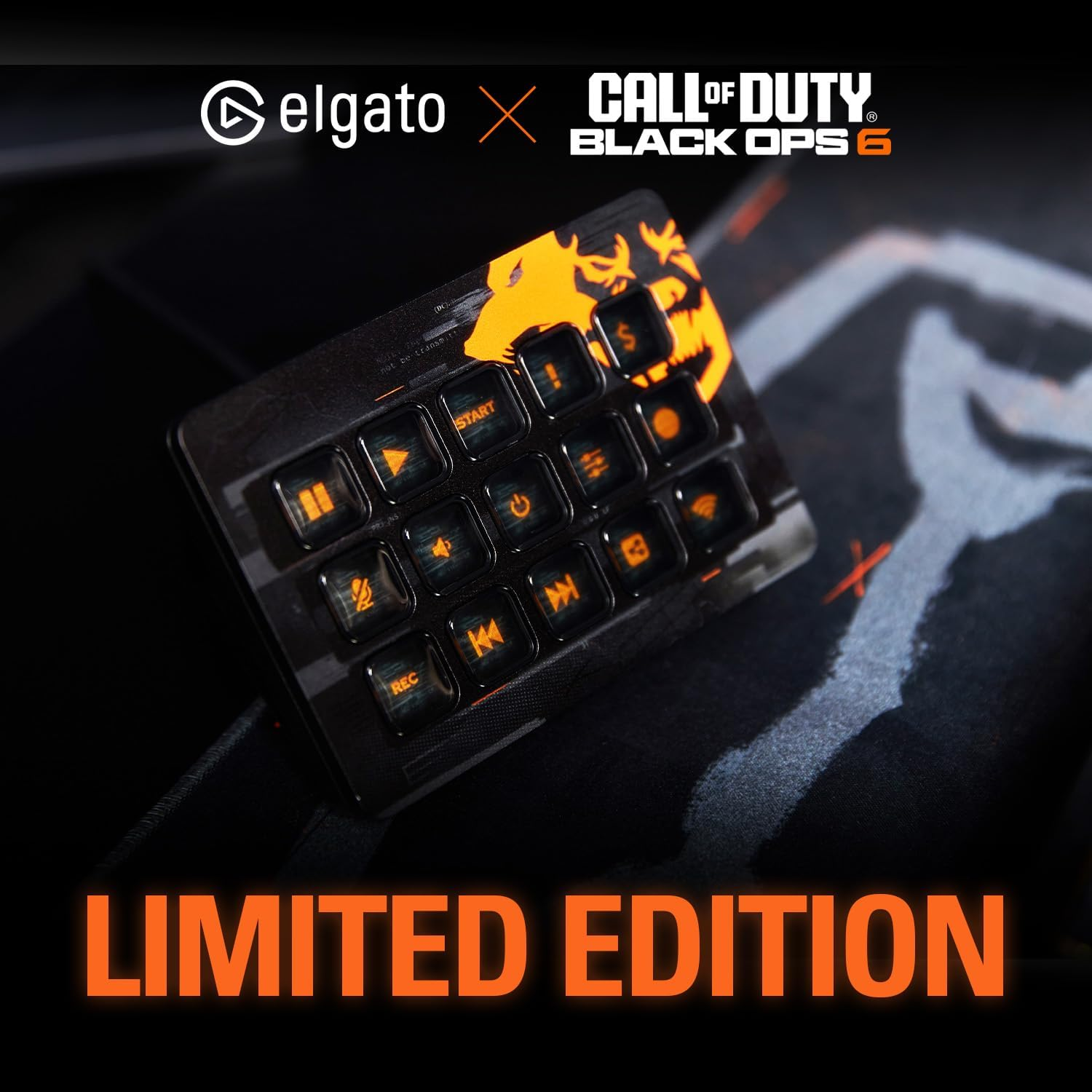 Elgato Stream Deck MK.2 Call of Duty&reg;: Black Ops 6 Edition &ndash; Studio Controller, 15 Macro Keys, Trigger Actions in Apps and Software like OBS, Twitch, ​Youtube and More, Works with Mac and PC