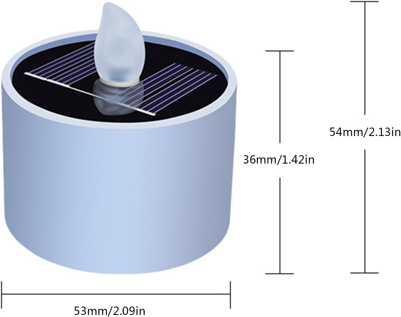 3 Pieces Led Tealight Candles, Solar Fake Candle, Battery Operated Flickering Candles, Flameless Electric Tealights, Waterproof, for Lantern Garden Camping outside Patio Home Decor image number 1