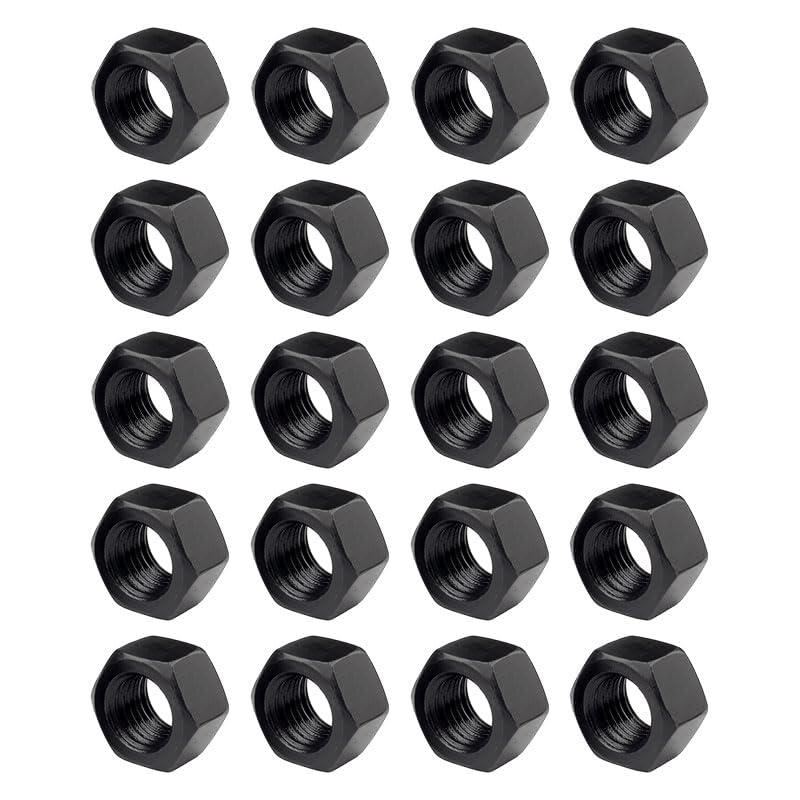 20Pcs Hex Nut Black High-Carbon Steel, M3.5/M4/M5/M6/M8/M10/M12 Hardware Nuts Replacement Accessories Fasteners image number 1