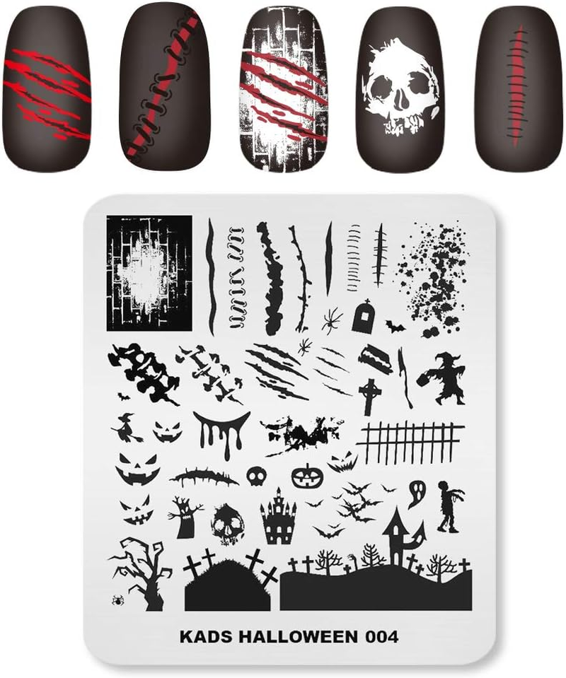 Alexnailart Professional Nail Stamping Plates Halloween Pattern Templates Manicure Stencils Nail Art Printing Tools image number 3