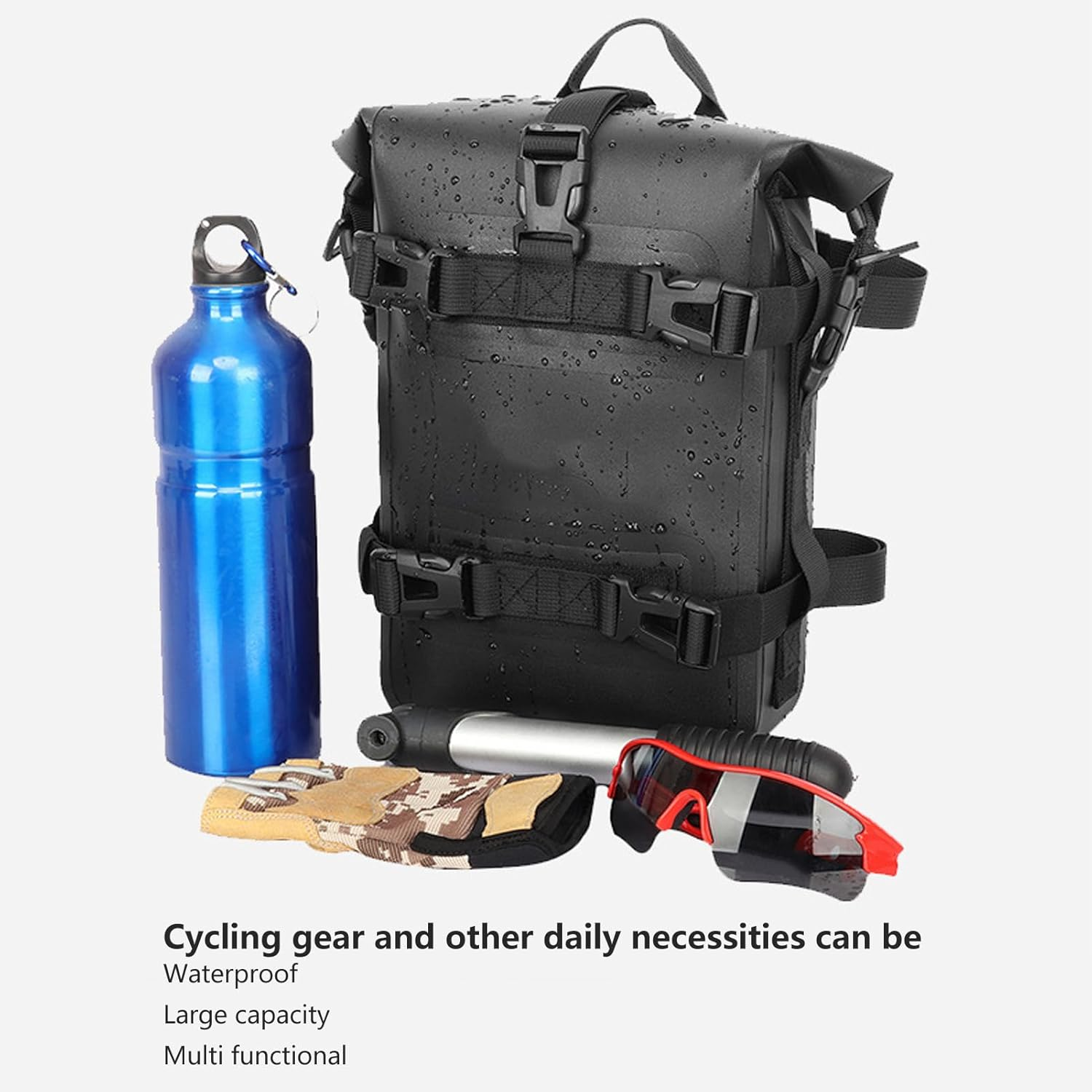 4L Waterproof Motorcycle Bumpers Bag Motorcycle Handlebar Bag Motorcycle Tail Bag Side Bag Motorcycle Luggage Bag for Travel Cruiser, Motorcycle Crash Bar Bag, image number 4