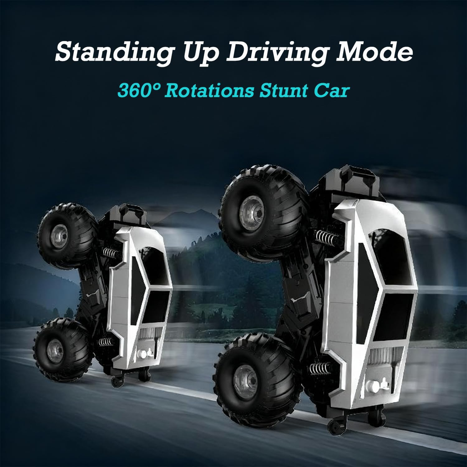 Amphibious Remote Control Car, 1:18 Monster Truck Toys for Boys RC Cars, 2.4 Ghz Waterproof Cyber RC Trucks, 4WD All Terrain Off-Road Pickup, Kids Christmas Birthday Gifts Present Boy Girl Toys Age 8+