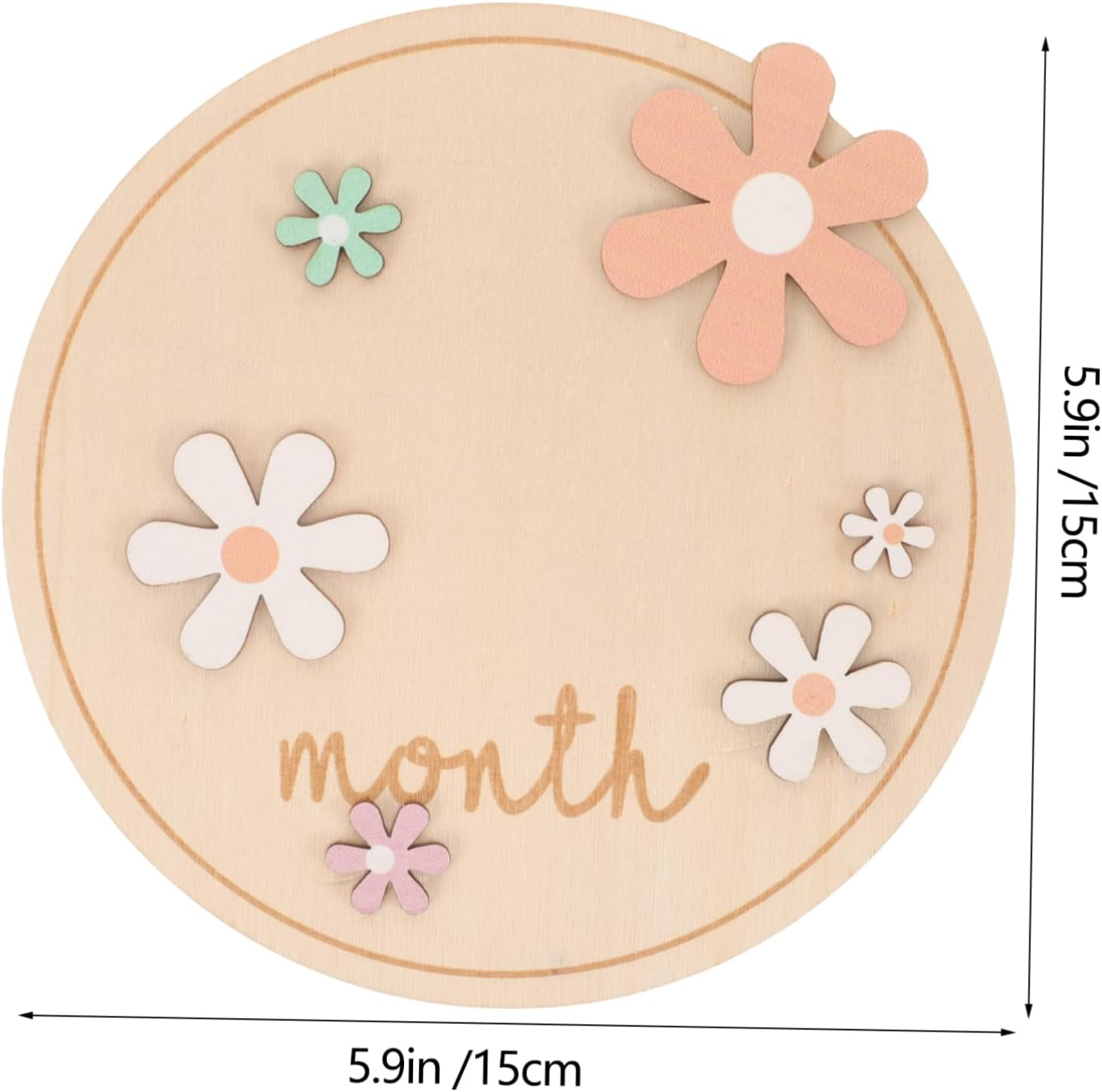 Abaodam Milestone Wooden Cards Monthly Newborn Milestone Sign Photo Prop for Announcement