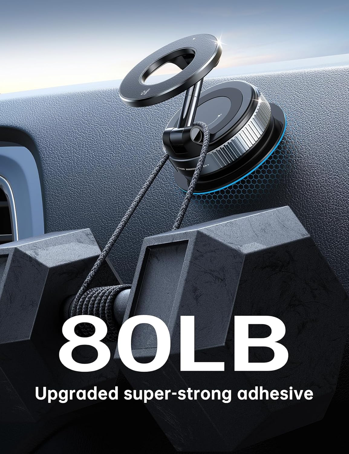 Car Phone Holder Mount for Magsafe Car Mount【Powerful Suction】 Magnetic Phone Holder for Car, 360&deg; Adjustable Suction Cup Phone Mount Cell Phone Holders for Your Car for Iphone 17 16 15 14 13 12 image number 4