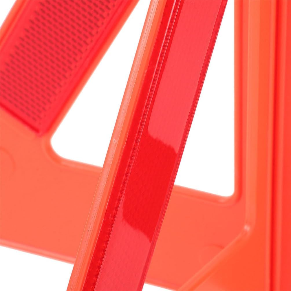 Gatuida Car Road Safety Kit 4Pcs Safety Triangles Reflective Triangle Sign Roadside Reflectors image number 3