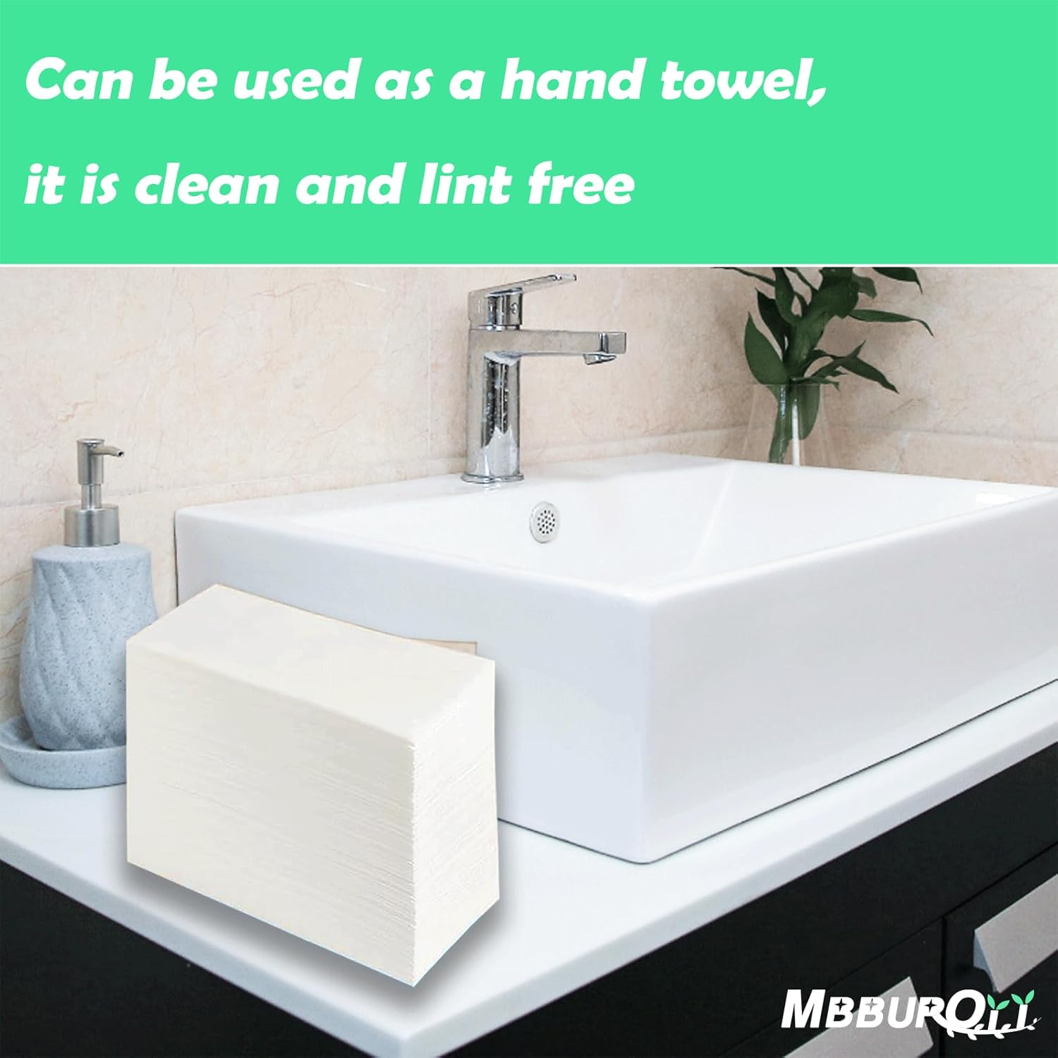 MBBUROYY Disposable Napkins Cloth like Paper Napkins Linen-Feel Guest Towels Paper Hand Towels Hand Napkins Cloth for Bathroom,Weddings, Parties,Dinners 200 Count, Inches- White,20&times;40Cm image number 3