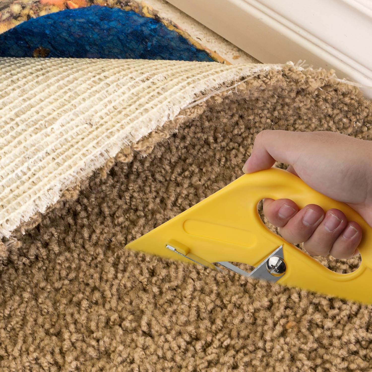 Carpet Cutter, High Performance Scissors Carpet Cutter Professional Multi-Purpose Scissors Carpet Knife Cutting Tool for Carpet, Wallpaper, Cardboard, Leather image number 1