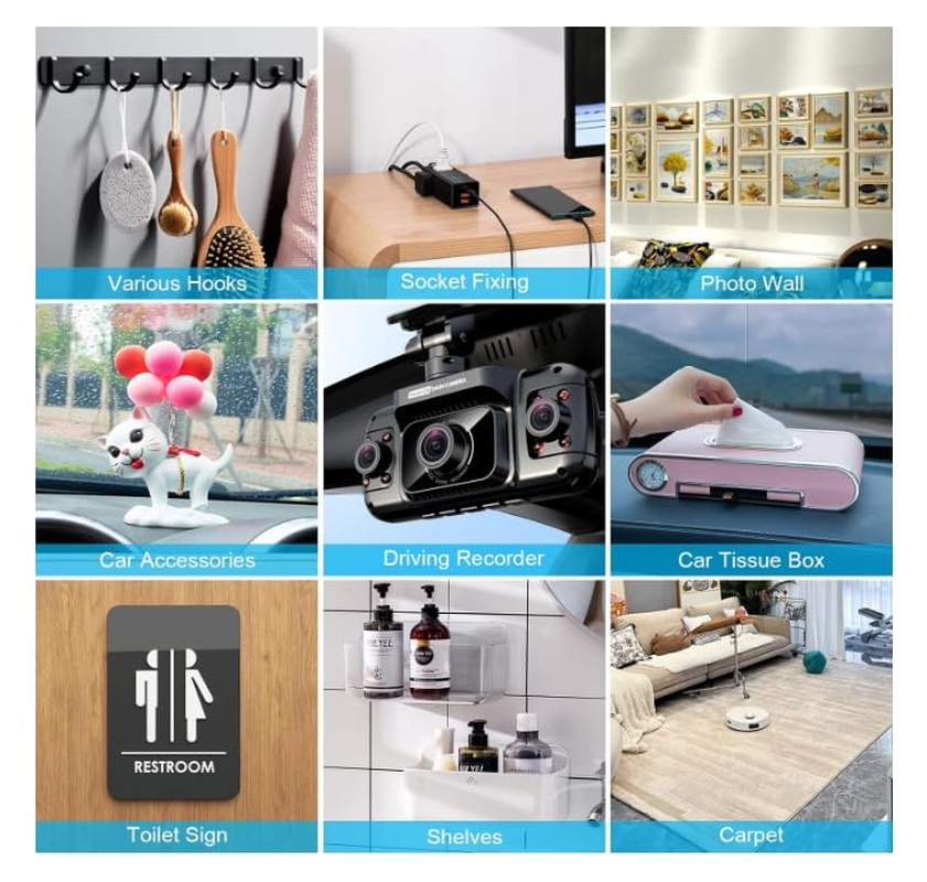 Heavy Duty Double Sided Nano Transparent Tape 3 Meter (10 Feet) Hanging,Instant Strong Hold,Removable,Trace Less and Multi-Function Adhesive Mounting Sticky Wall Strips (1Mm Thickness) image number 6