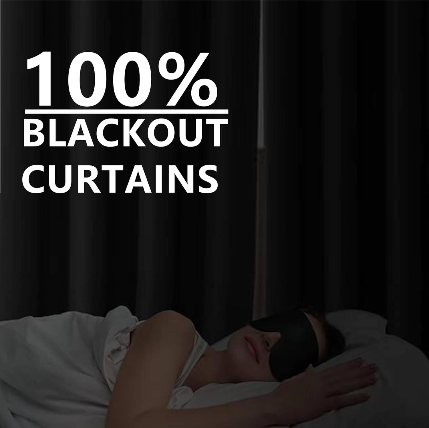 DWCN 100% Blackout Curtains for Living Room with Liner, Double Layer Thermal Insulated Full Room Darkening Noise Reducing Eyelet Curtains 2 Panels, Each W132Cm X D213Cm, Greynish White image number 3