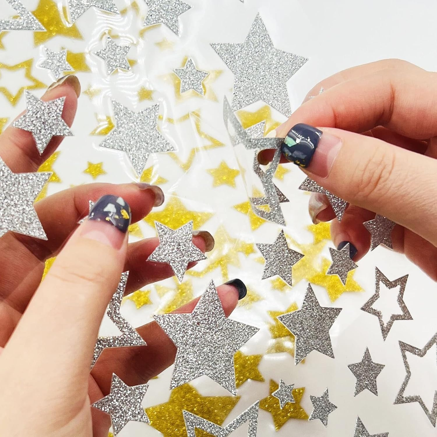 Findtop Glitter Star Stickers - 15 Sheets, 3 Models for Rewards, Crafts, Books, Decoration, Classrooms, Teaching Awards image number 5
