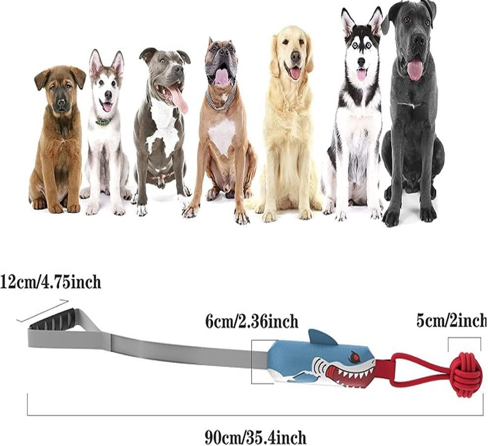 Squeaky Dog Tug Toys, Dog Chew Toys Dog Rope Toys with Strong Handle for Tug of War Puppy Training Play Durable Interactive Dog Toys for Small Medium & Large Dogs (Handle Tug) image number 6